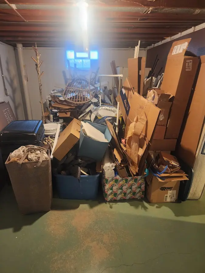 Roll-off dumpster container at job site for 20 Yard Dumpster Rental in Nocona